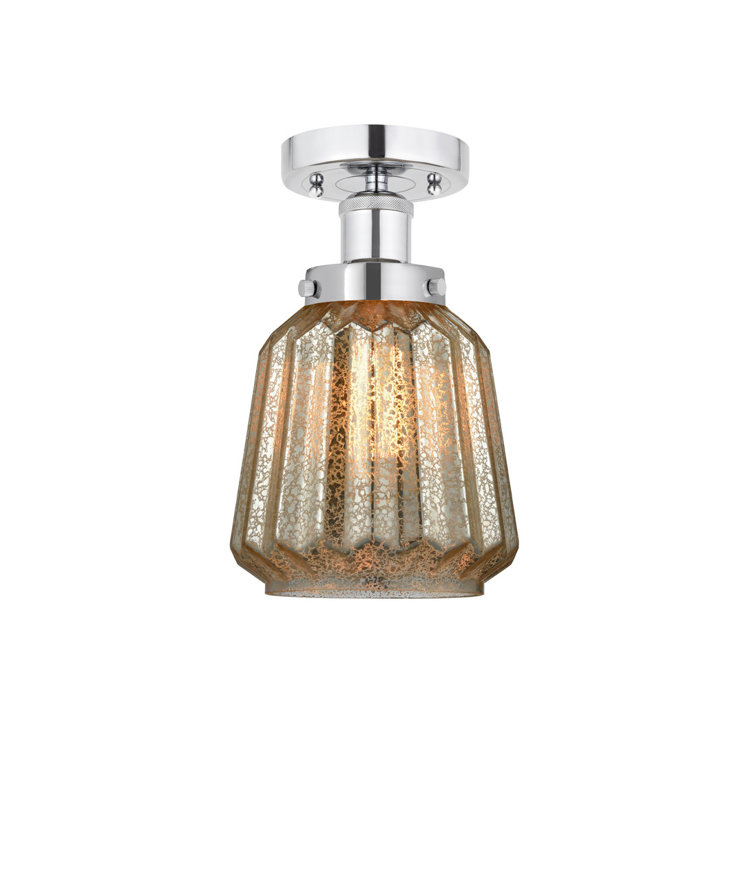 INNOVATIONS 616-1F-PC-G146 Chatham 1 Light 6.5 inch Semi-Flush Mount Polished Chrome