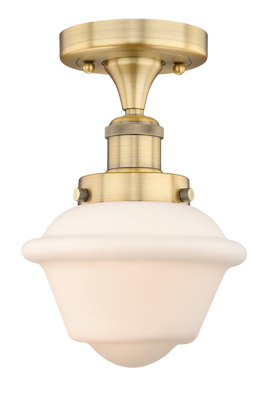 INNOVATIONS 616-1F-BB-G531 Oxford 1 6.5 inch Semi-Flush Mount Brushed Brass