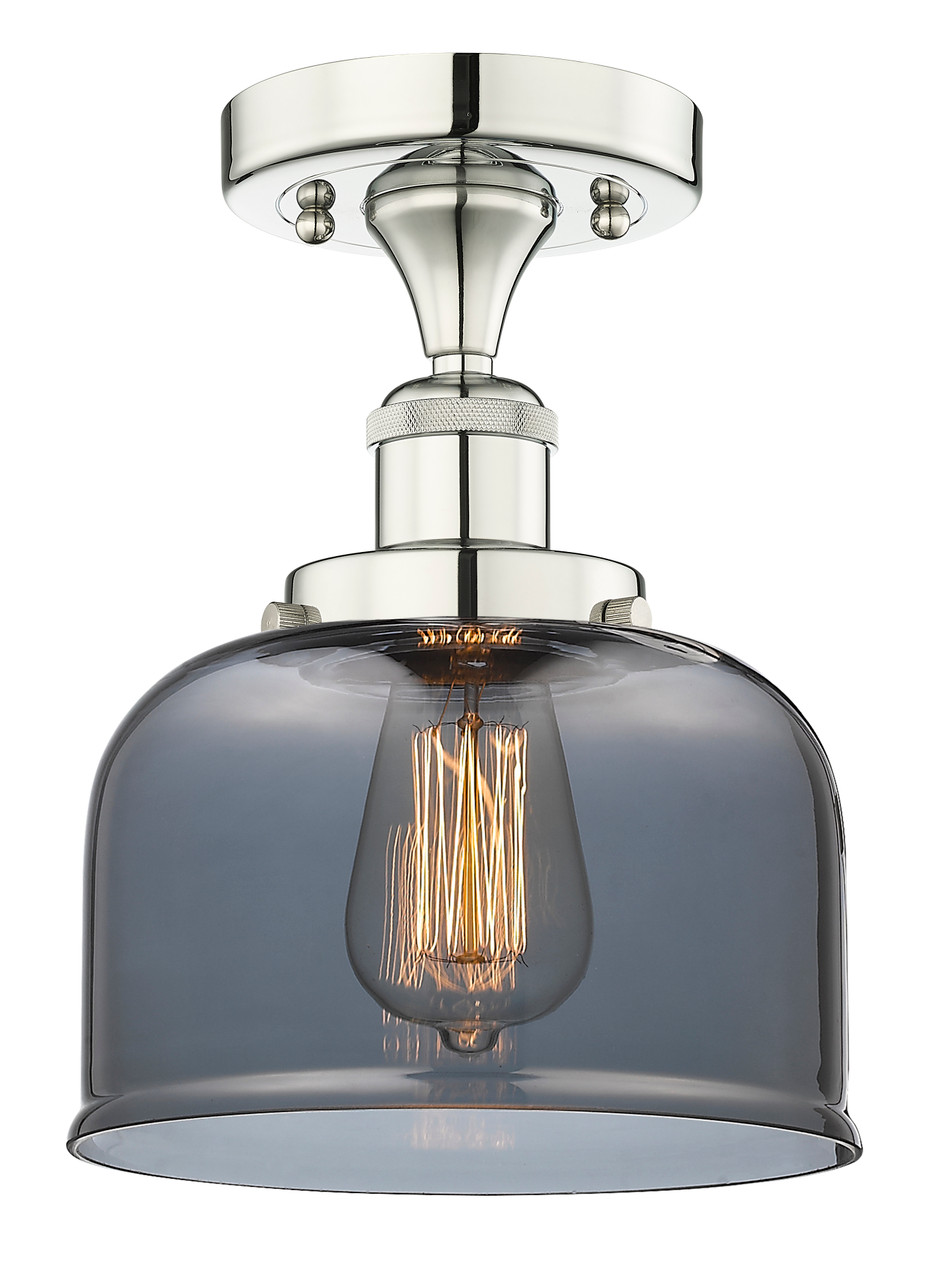 INNOVATIONS 616-1F-PN-G73 Bell 1 6.5 inch Semi-Flush Mount Polished Nickel