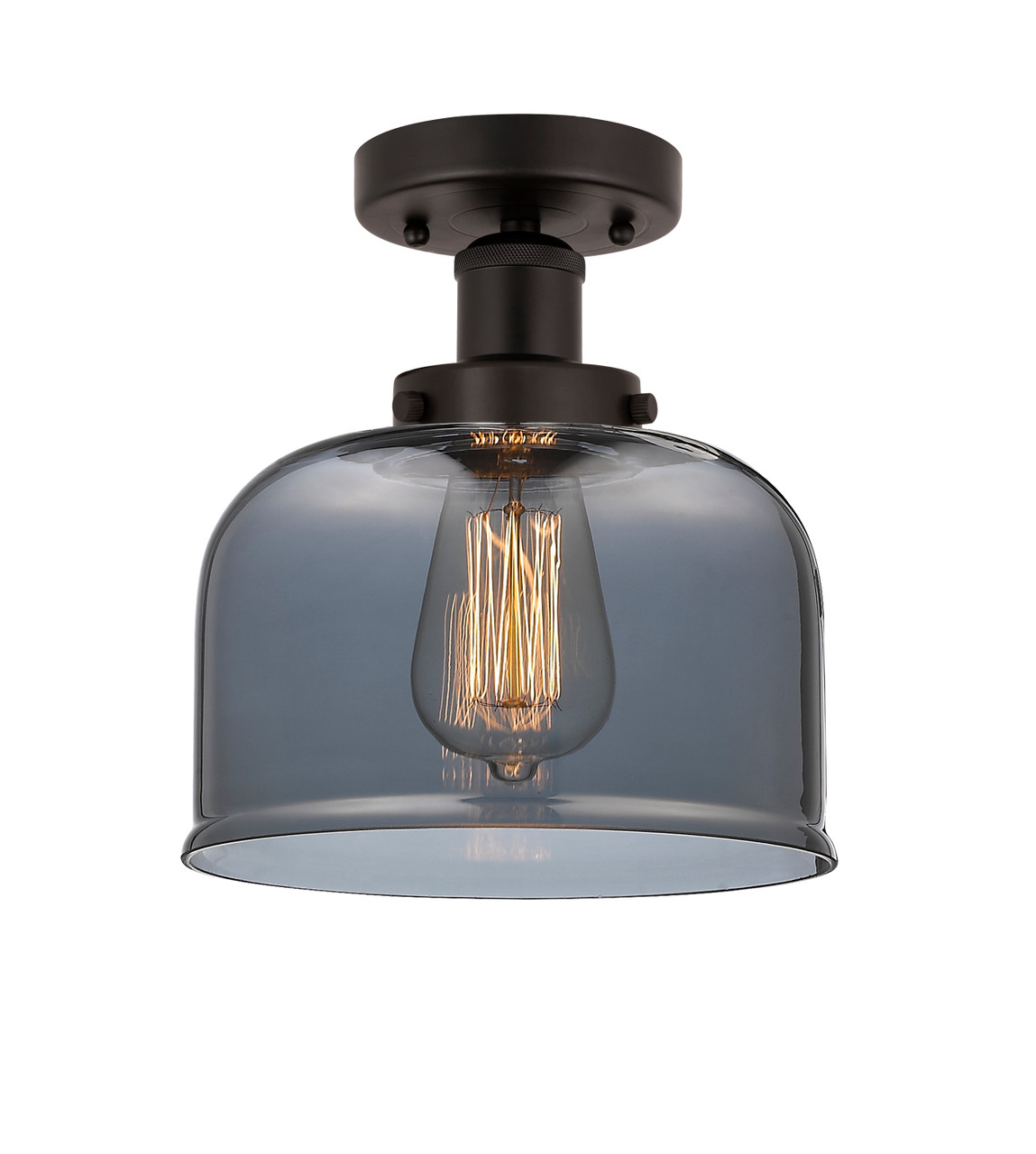 INNOVATIONS 616-1F-OB-G73 Bell 1 Light 6.5 inch Semi-Flush Mount Oil Rubbed Bronze