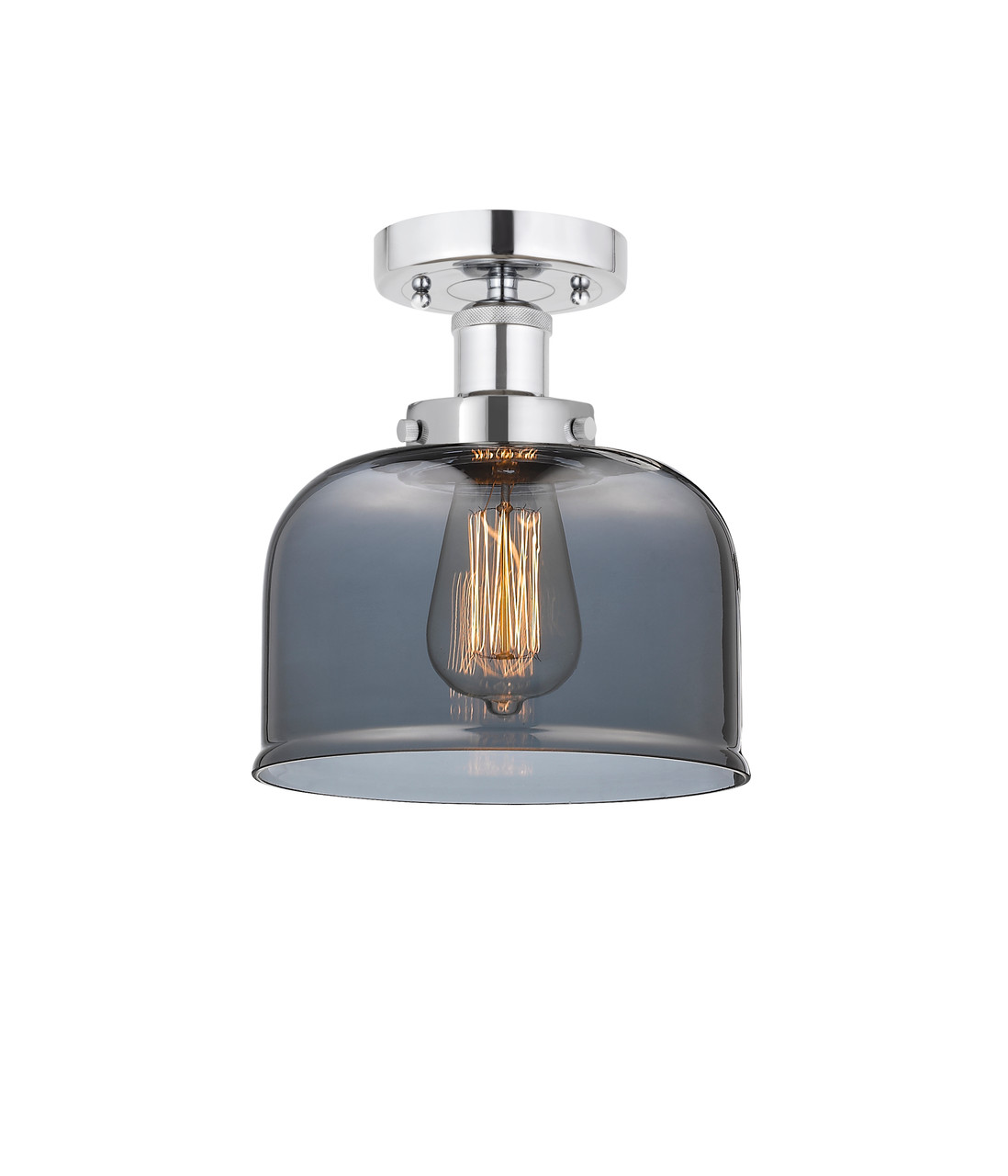 INNOVATIONS 616-1F-PC-G73 Bell 1 Light 6.5 inch Semi-Flush Mount Polished Chrome