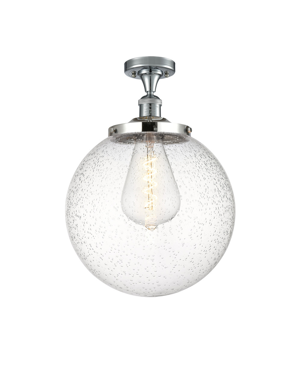 INNOVATIONS 517-1CH-PC-G204-14 Beacon 1 Light 14 inch Semi-Flush Mount Polished Chrome