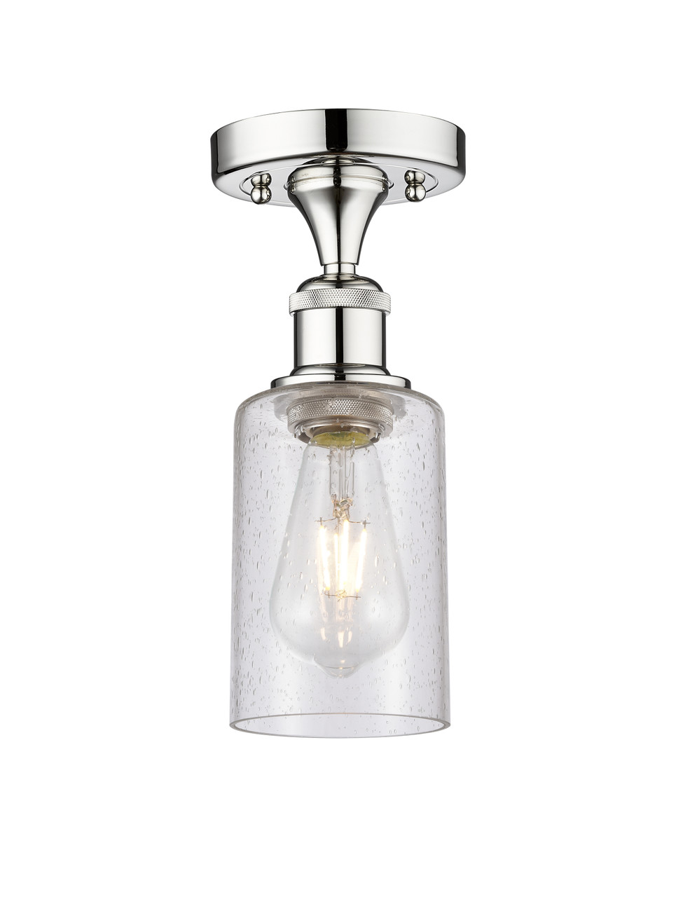 INNOVATIONS 616-1F-PC-G804 Clymer 1 3.875 inch Semi-Flush Mount Polished Chrome