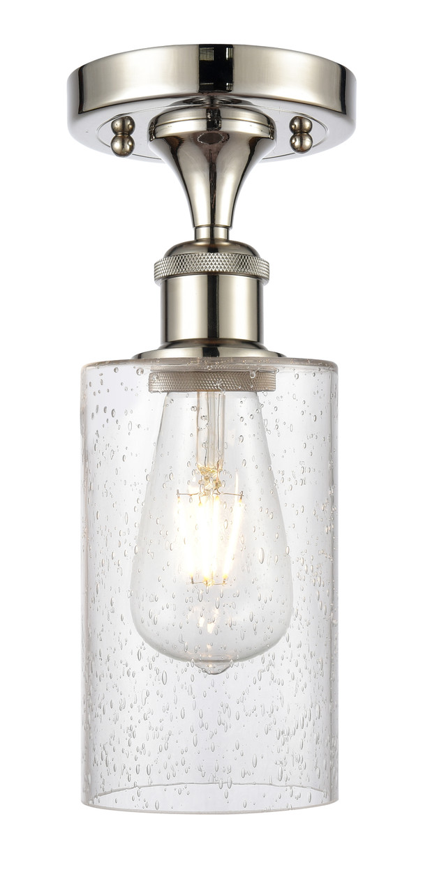 INNOVATIONS 516-1C-PN-G804 Clymer 1 3.875 inch Semi-Flush Mount Polished Nickel