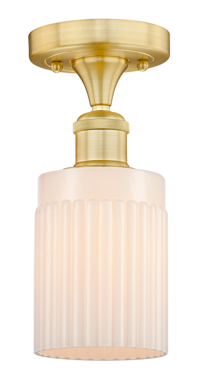 INNOVATIONS 616-1F-SG-G341 Hadley 1 4.5 inch Semi-Flush Mount Satin Gold