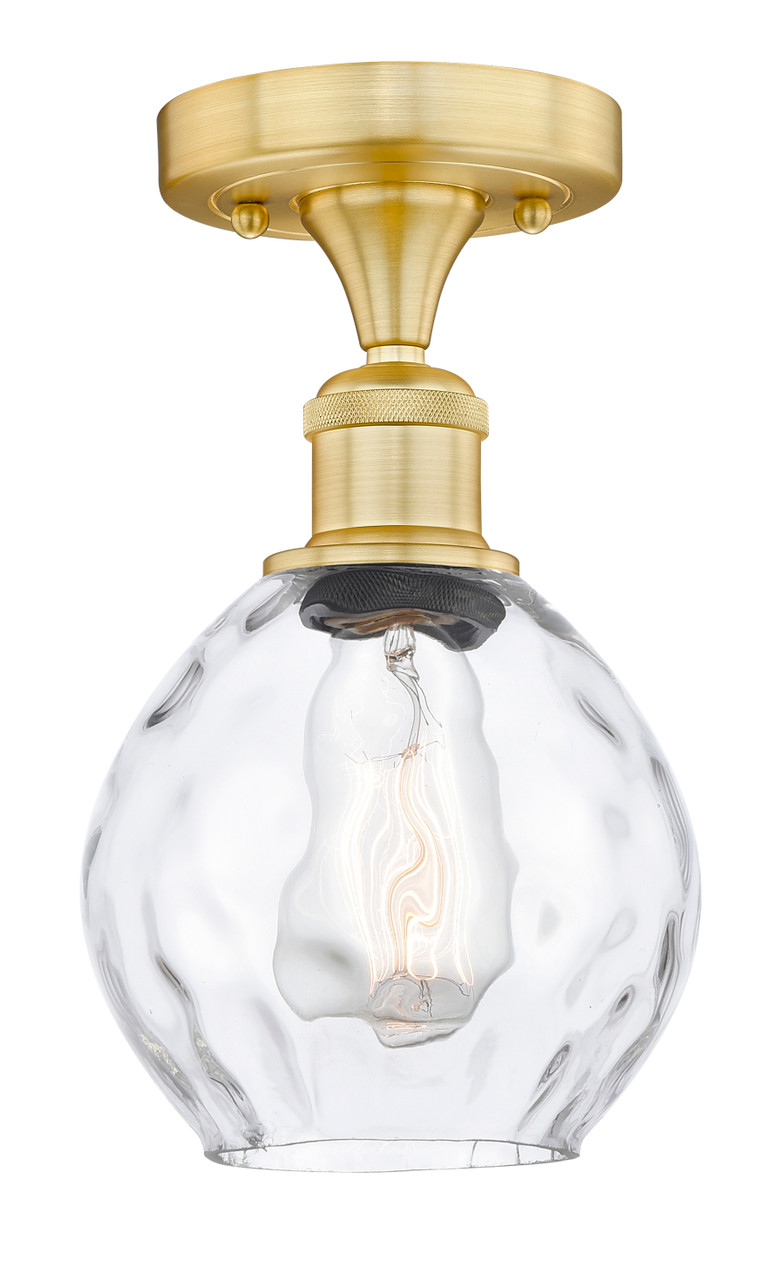 INNOVATIONS 616-1F-SG-G362 Waverly 1 6 inch Semi-Flush Mount Satin Gold