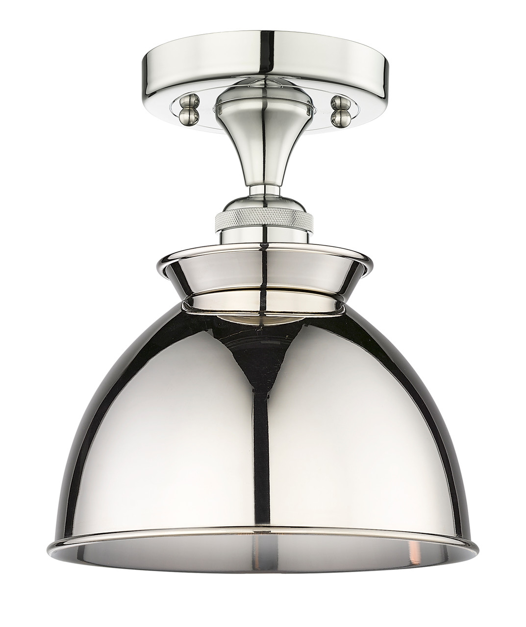 INNOVATIONS 616-1F-PN-M14-PN Adirondack 1 8.25 inch Semi-Flush Mount Polished Nickel
