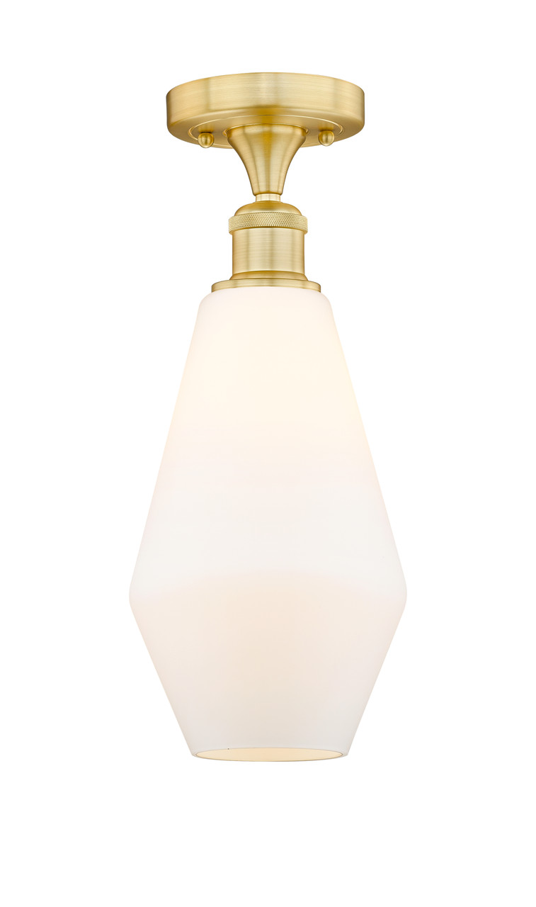 INNOVATIONS 616-1F-SG-G651-7 Cindyrella 1 7 inch Semi-Flush Mount Satin Gold