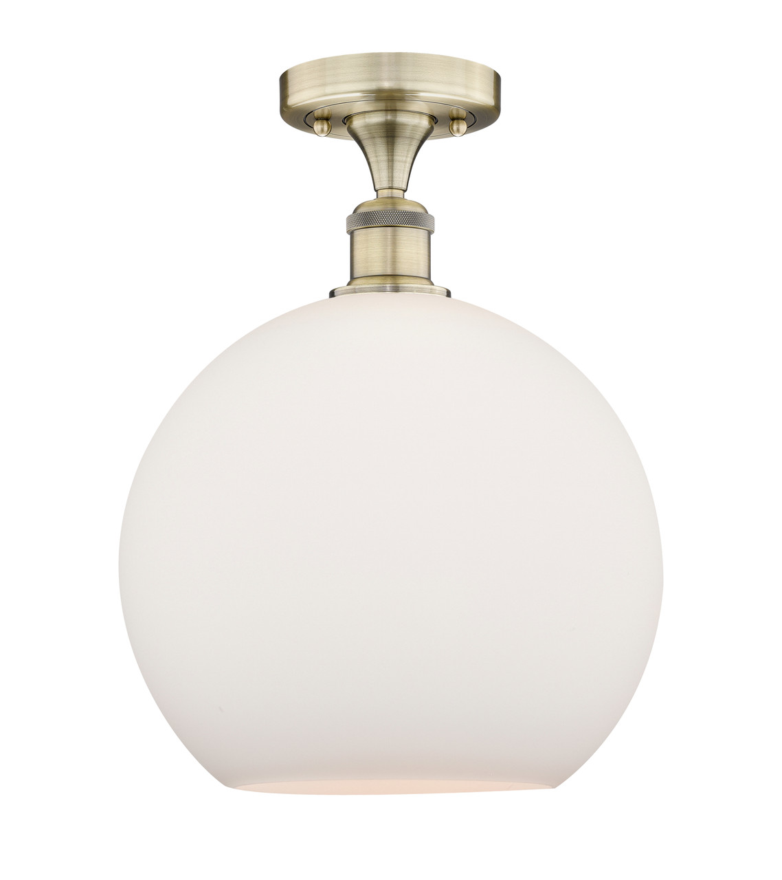 INNOVATIONS 616-1F-AB-G121-12 Athens 1 11.75 inch Semi-Flush Mount Antique Brass