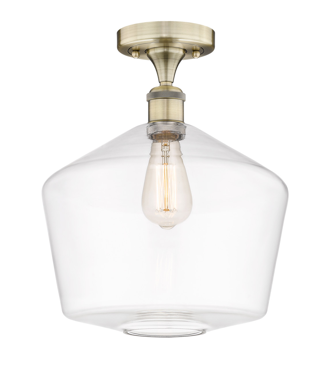 INNOVATIONS 616-1F-AB-G652-12 Cindyrella 1 12 inch Semi-Flush Mount Antique Brass