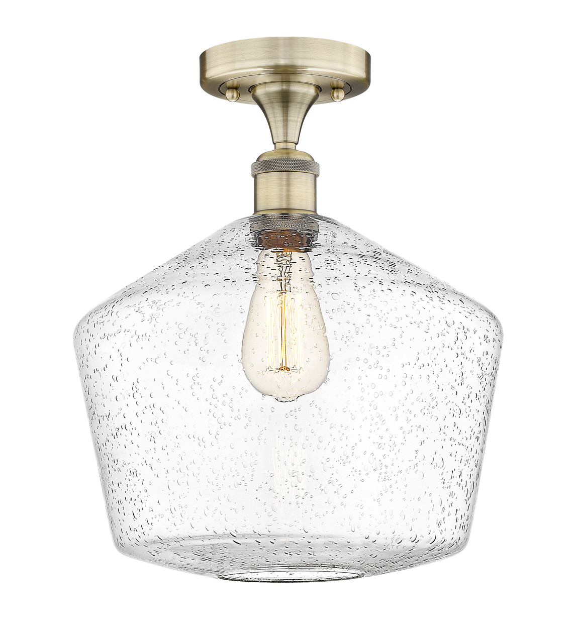 INNOVATIONS 616-1F-AB-G654-12 Cindyrella 1 12 inch Semi-Flush Mount Antique Brass