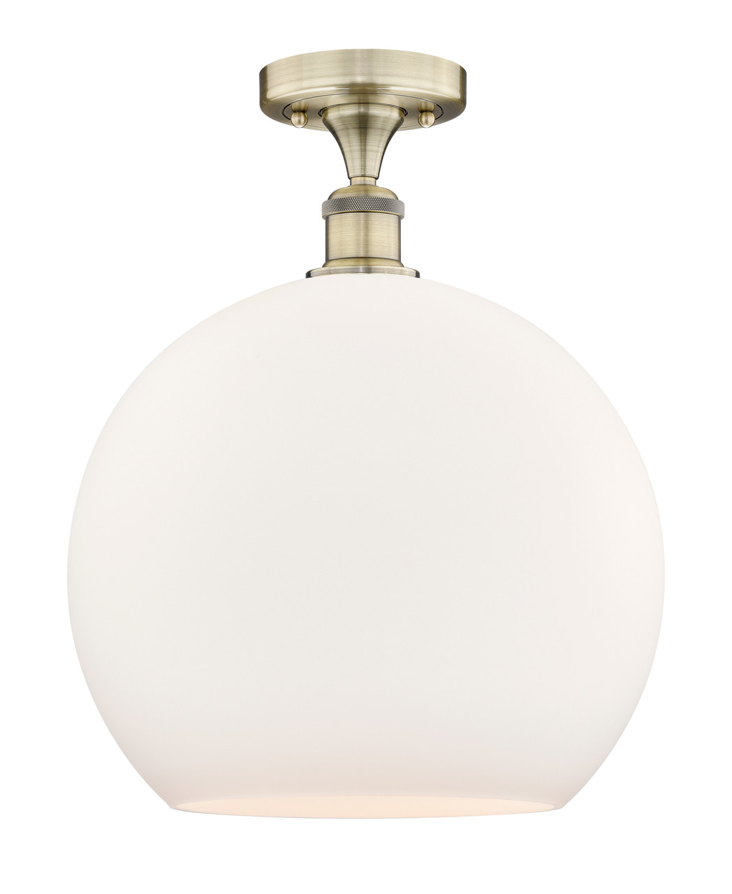 INNOVATIONS 616-1F-AB-G121-14 Athens 1 13.75 inch Semi-Flush Mount Antique Brass