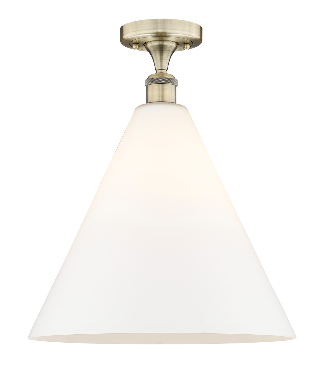 INNOVATIONS 616-1F-AB-GBC-161 Berkshire 1 16 inch Semi-Flush Mount Antique Brass