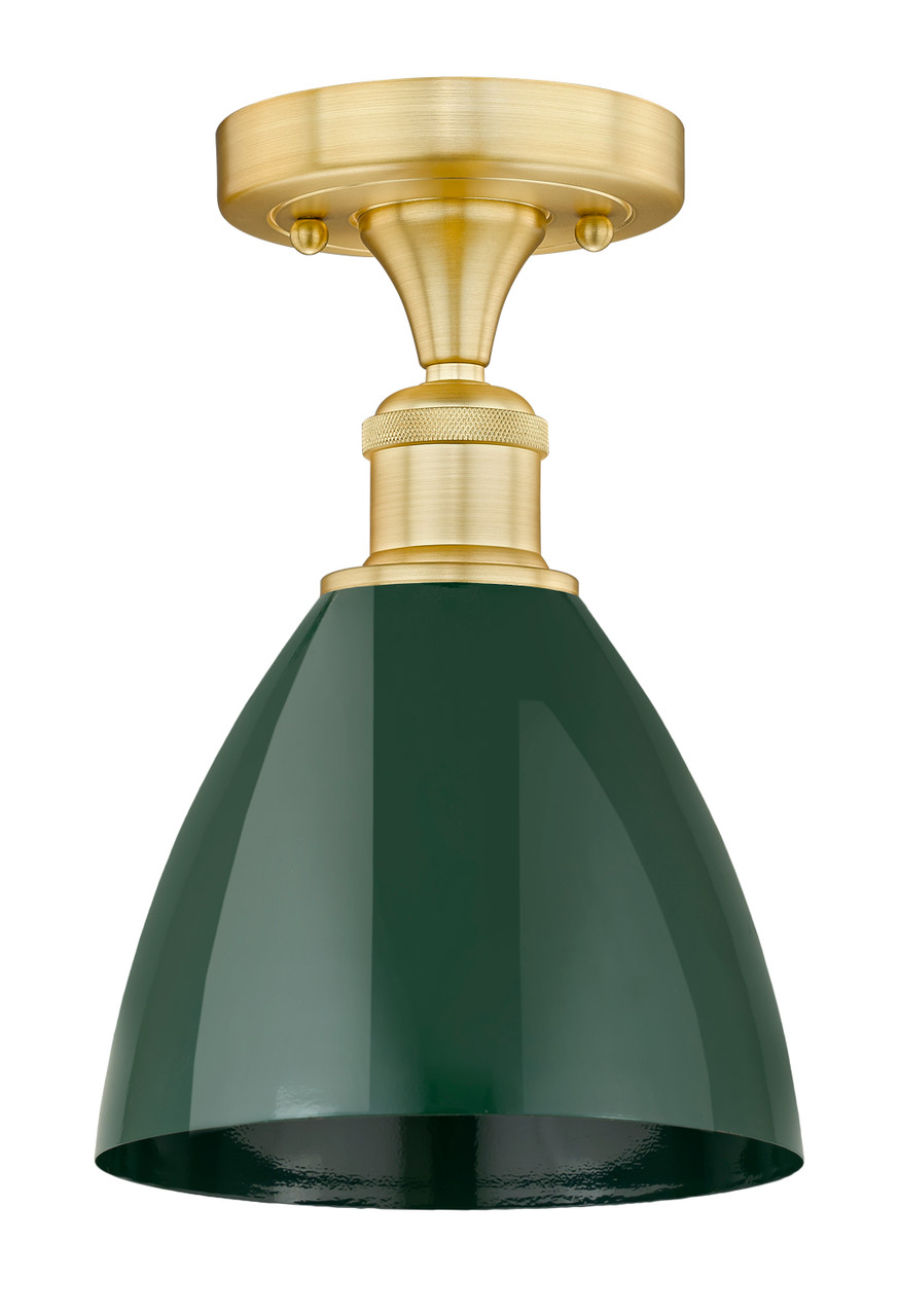 INNOVATIONS 616-1F-SG-MBD-75-GR Edison 1 7.5 inch Semi-Flush Mount Satin Gold