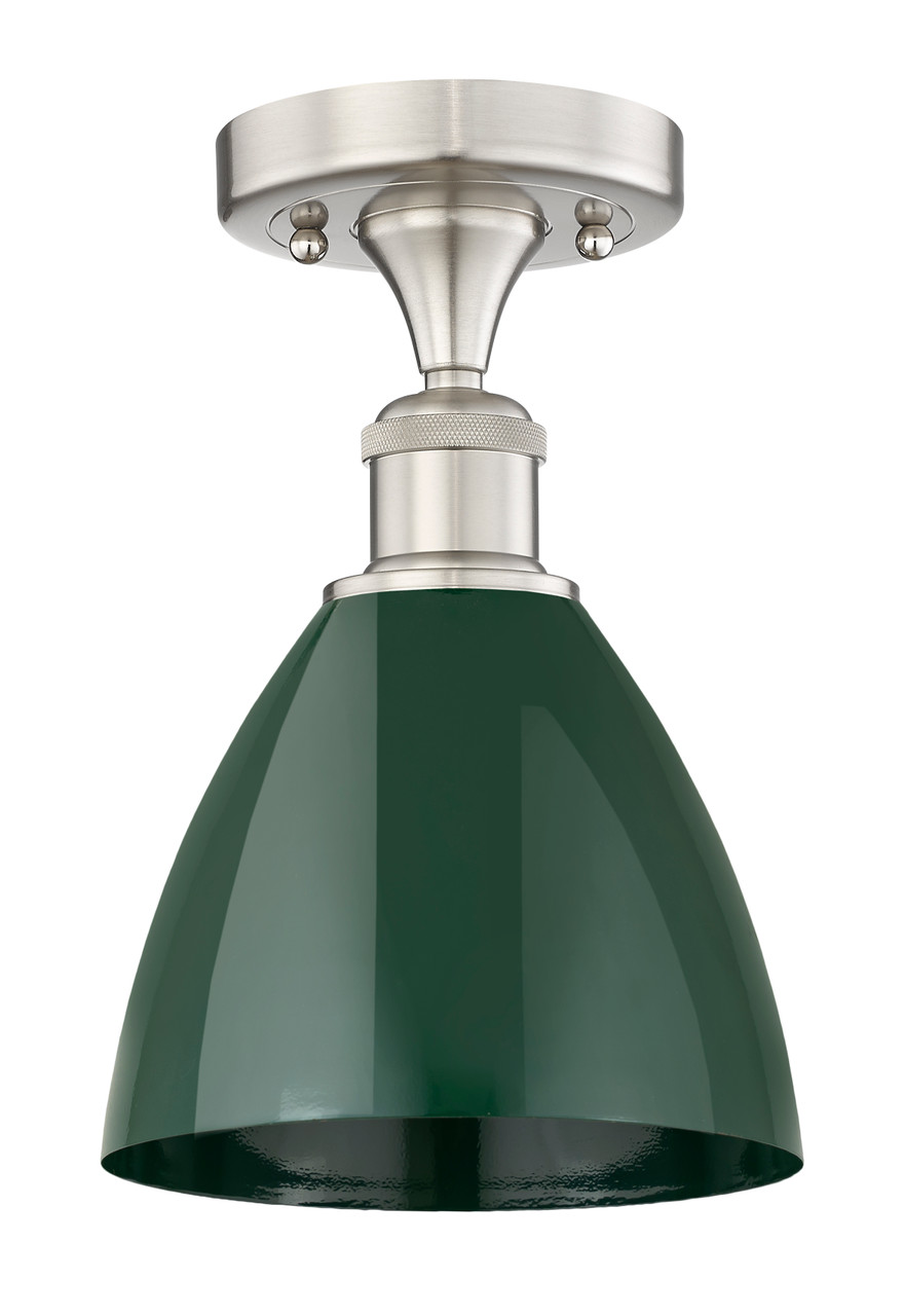 INNOVATIONS 616-1F-SN-MBD-75-GR Edison 1 7.5 inch Semi-Flush Mount Satin Nickel