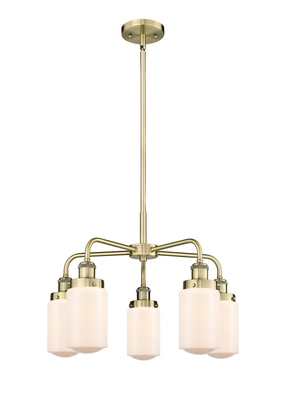 INNOVATIONS 916-5CR-AB-G311 Dover 5 22.5 inch Chandelier Antique Brass