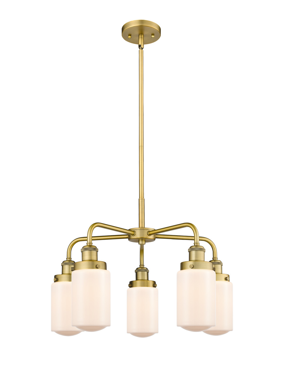 INNOVATIONS 916-5CR-BB-G311 Dover 5 22.5 inch Chandelier Brushed Brass