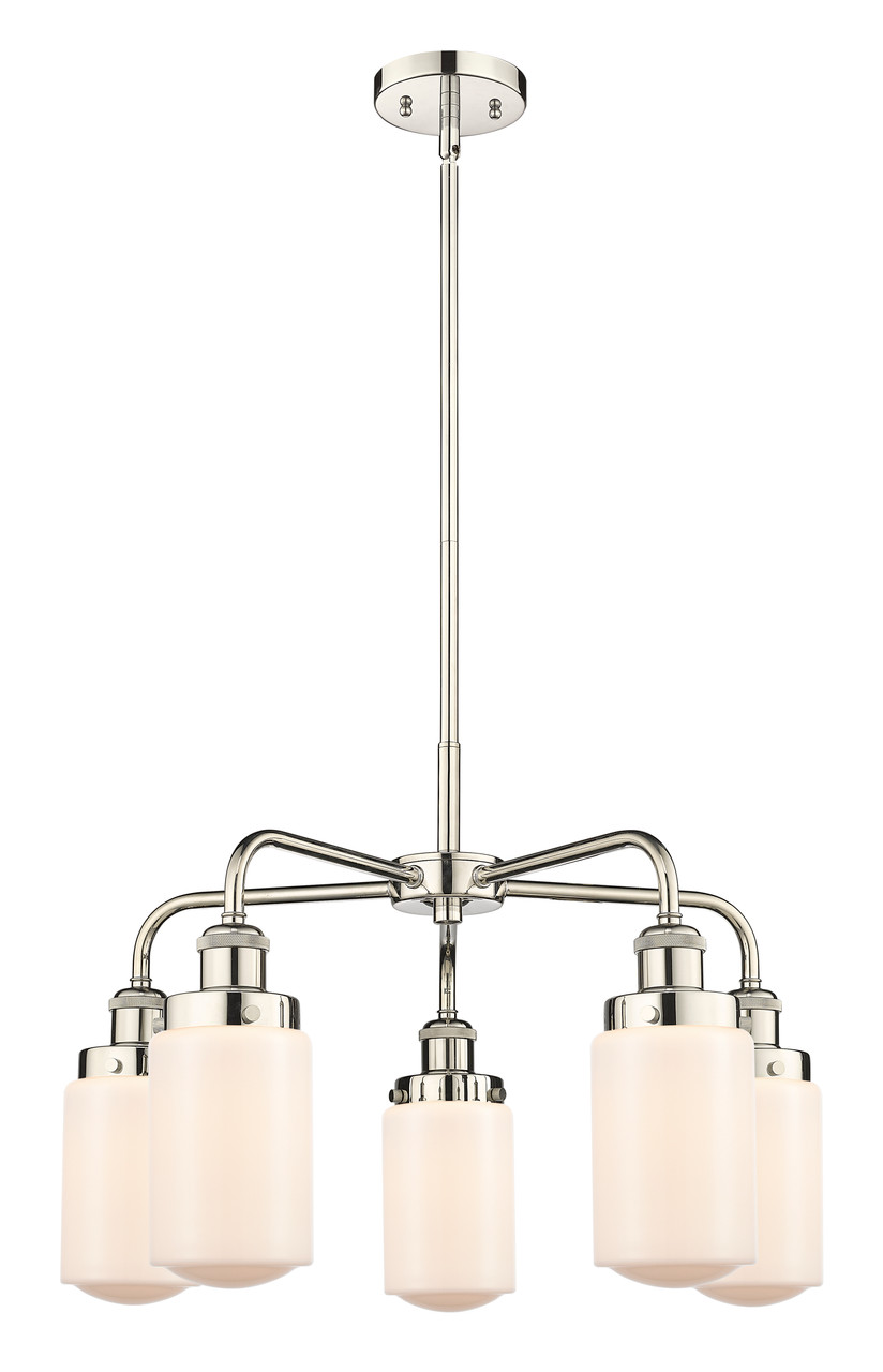 INNOVATIONS 916-5CR-PN-G311 Dover 5 22.5 inch Chandelier Polished Nickel