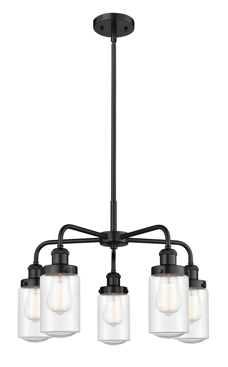 INNOVATIONS 916-5CR-BK-G314 Dover 5 22.5 inch Chandelier Matte Black