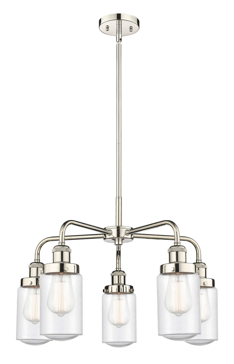 INNOVATIONS 916-5CR-PN-G314 Dover 5 22.5 inch Chandelier Polished Nickel