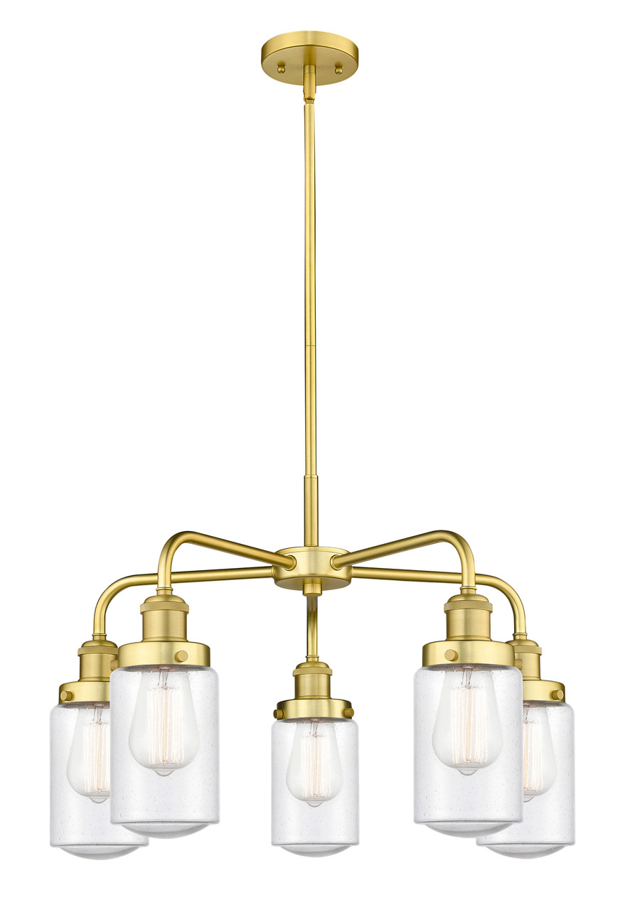 INNOVATIONS 916-5CR-SG-G314 Dover 5 22.5 inch Chandelier Satin Gold