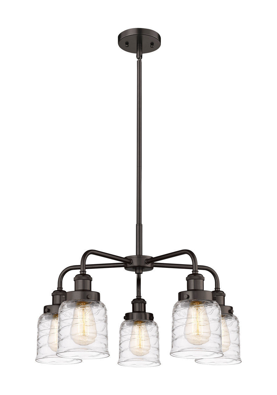 INNOVATIONS 916-5CR-OB-G513 Cone 5 23 inch Chandelier Oil Rubbed Bronze