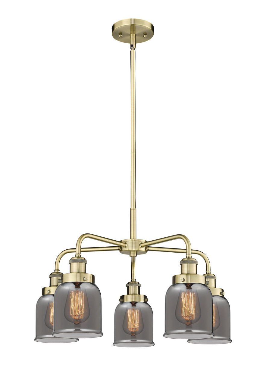 INNOVATIONS 916-5CR-AB-G53 Cone 5 23 inch Chandelier Antique Brass