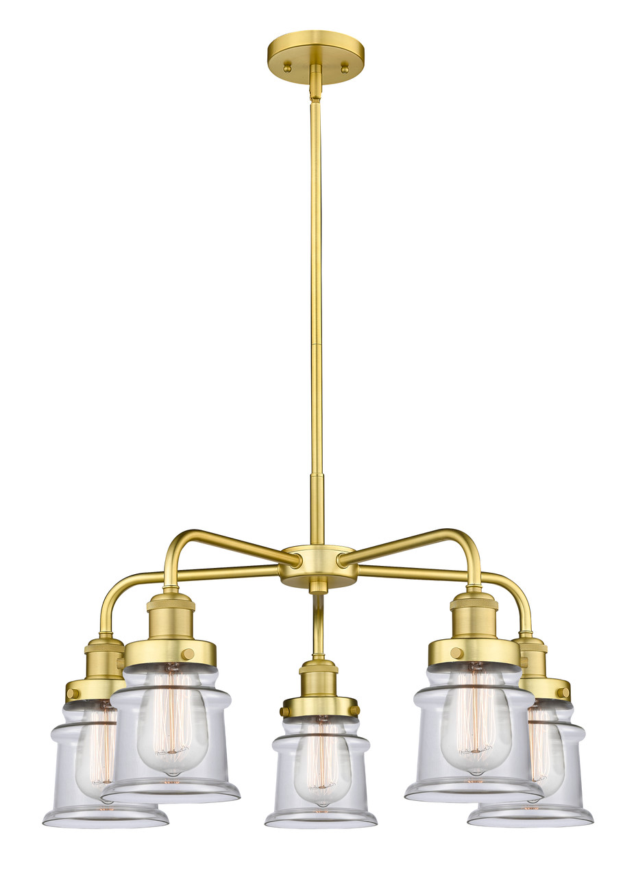 INNOVATIONS 916-5CR-SG-G182S Canton 5 23.25 inch Chandelier Satin Gold