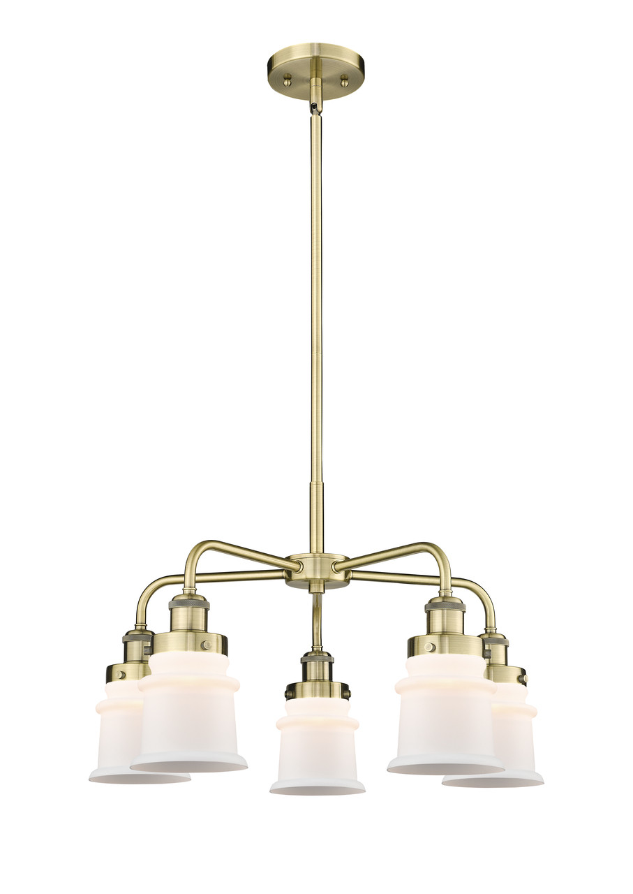 INNOVATIONS 916-5CR-AB-G181S Canton 5 23.25 inch Chandelier Antique Brass