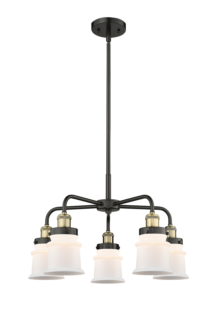 INNOVATIONS 916-5CR-BAB-G181S Canton 5 23.25 inch Chandelier Black Antique Brass
