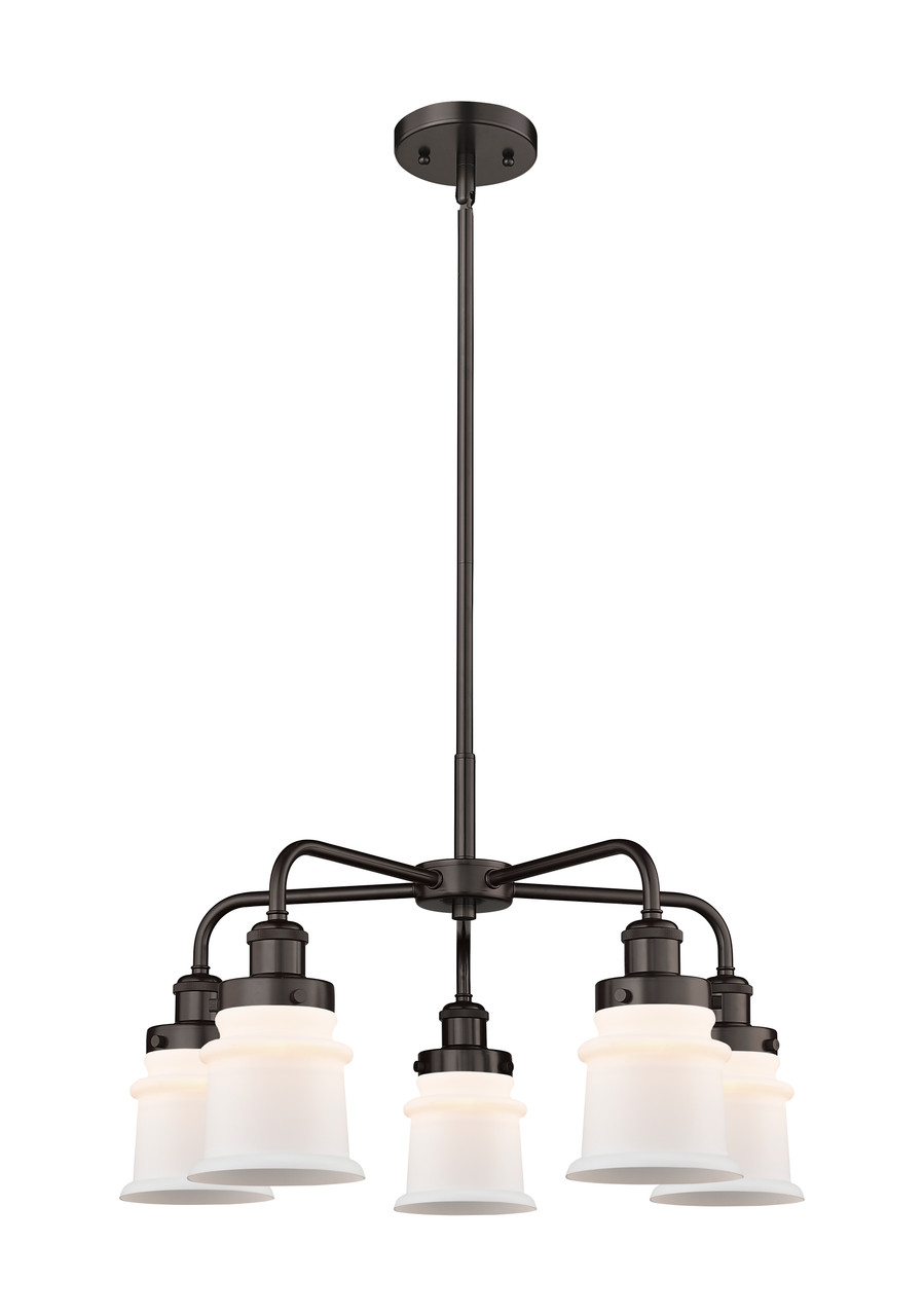 INNOVATIONS 916-5CR-OB-G181S Canton 5 23.25 inch Chandelier Oil Rubbed Bronze