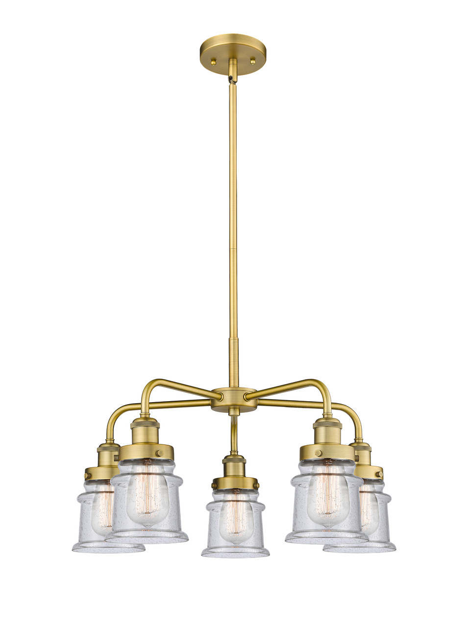 INNOVATIONS 916-5CR-BB-G184S Canton 5 23.25 inch Chandelier Brushed Brass