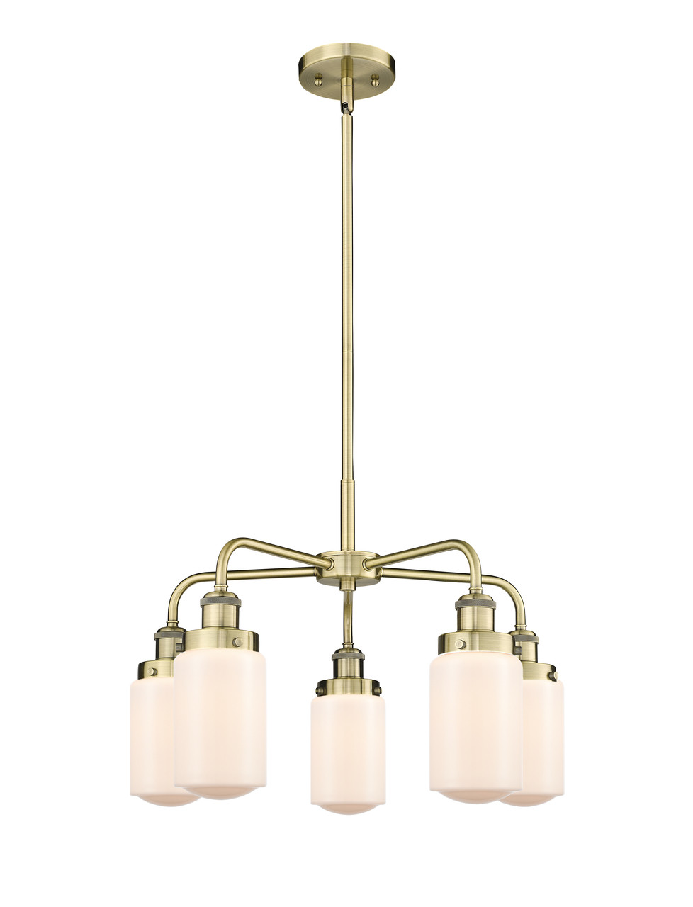 INNOVATIONS 916-5CR-AB-G302 Colton 5 23.5 inch Chandelier Antique Brass