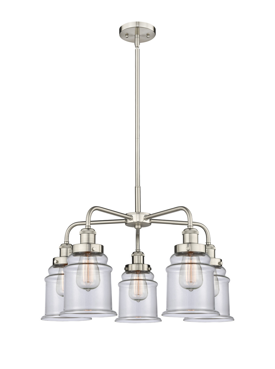 INNOVATIONS 916-5CR-SN-G182 Canton 5 24 inch Chandelier Satin Nickel