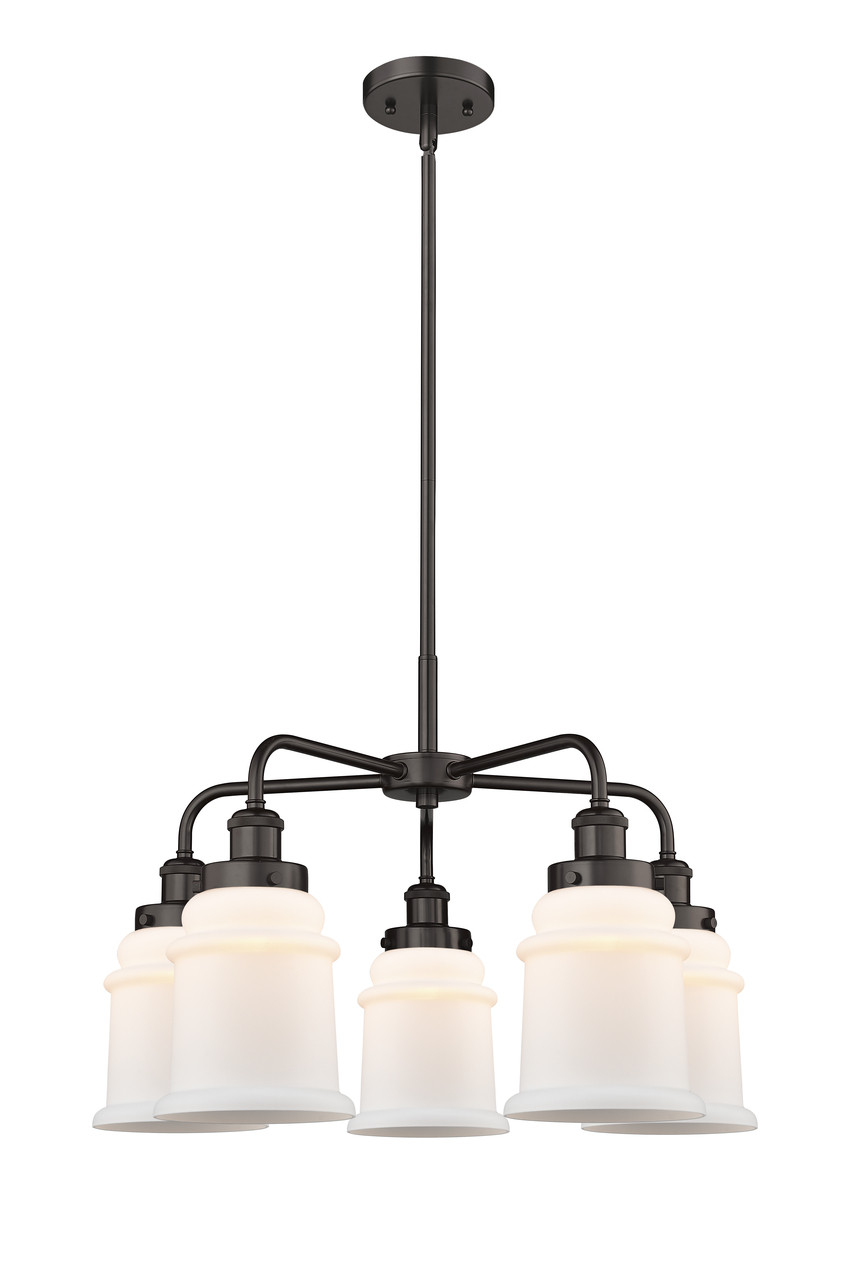 INNOVATIONS 916-5CR-OB-G181 Canton 5 24 inch Chandelier Oil Rubbed Bronze