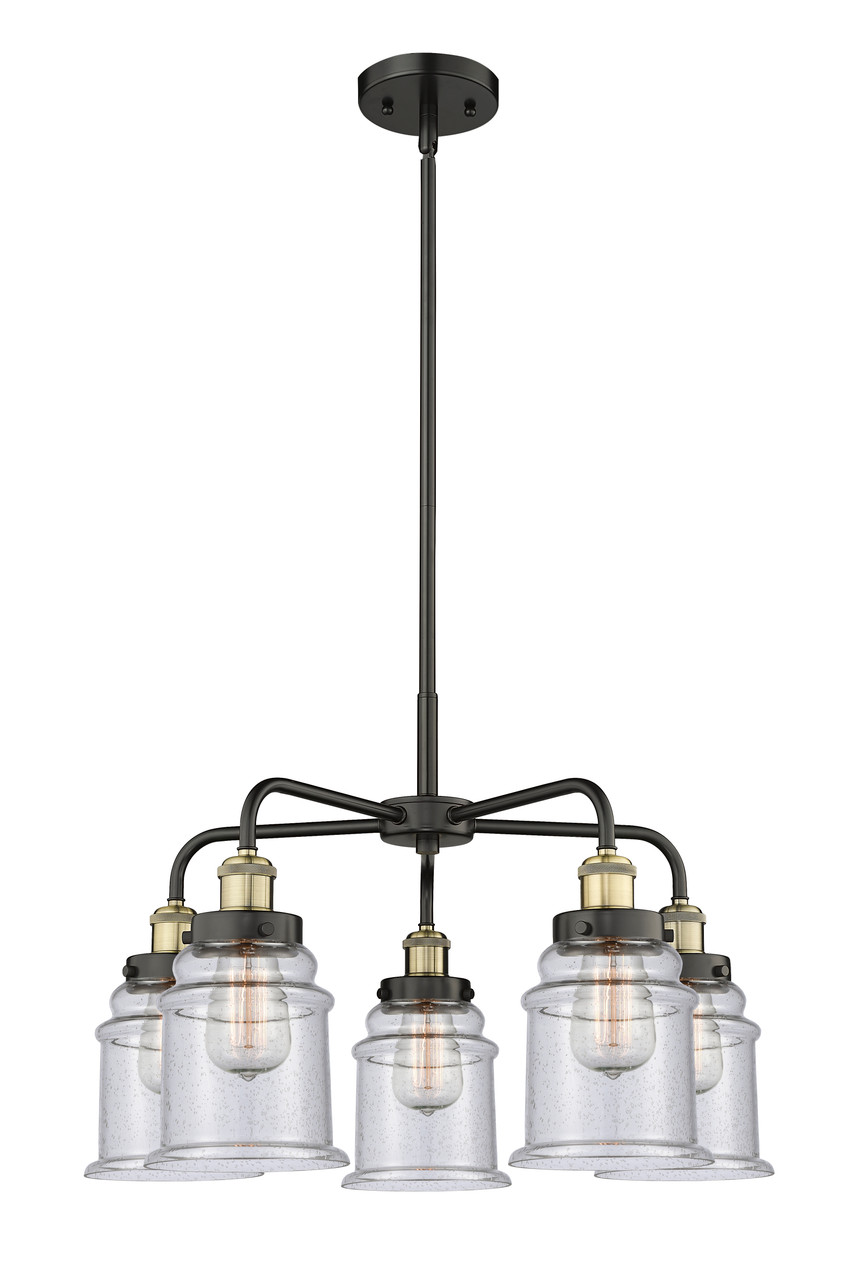 INNOVATIONS 916-5CR-BAB-G184 Whitney 5 24 inch Chandelier Black Antique Brass