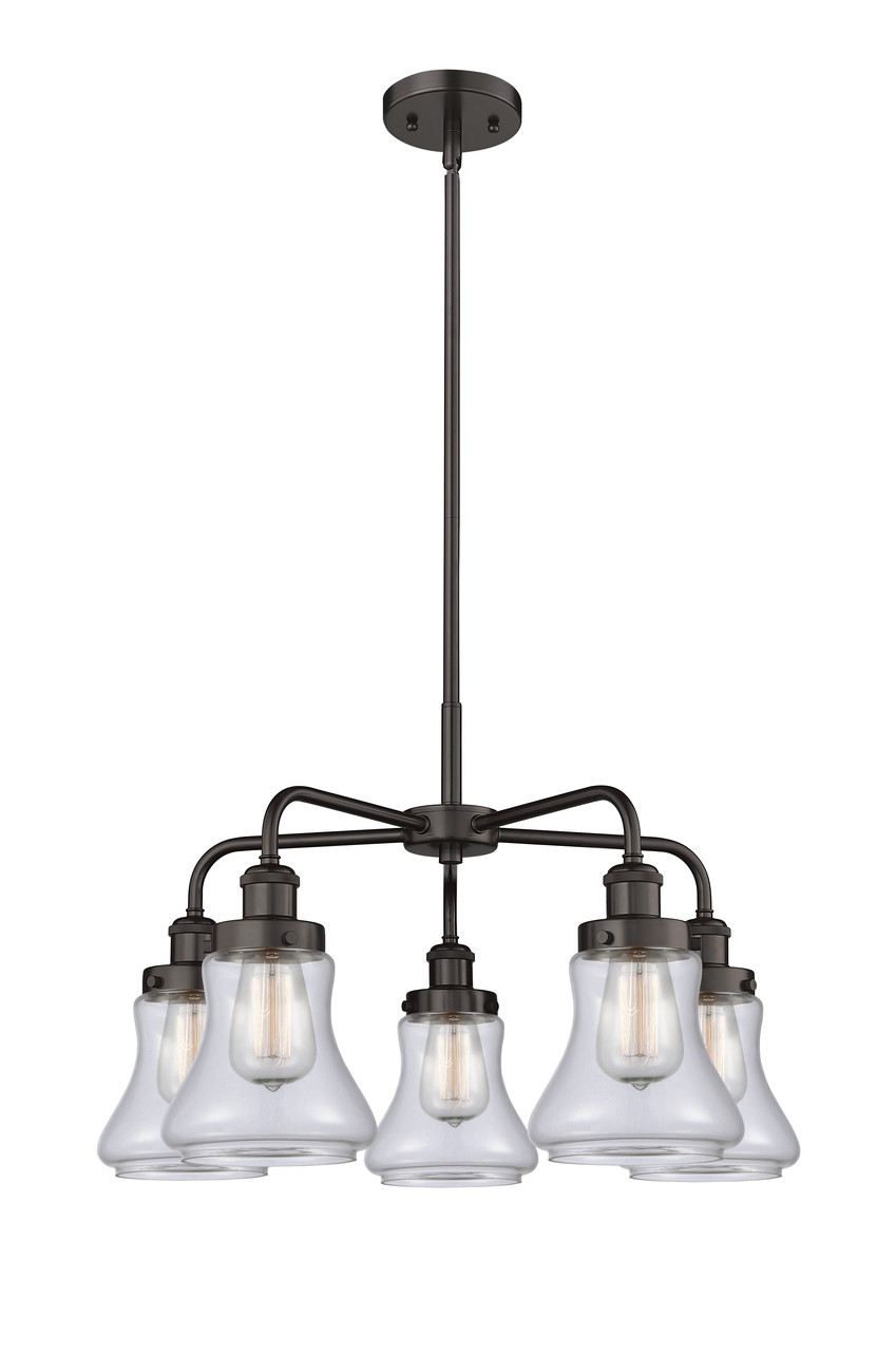 INNOVATIONS 916-5CR-OB-G192 Bellmont 5 24 inch Chandelier Oil Rubbed Bronze