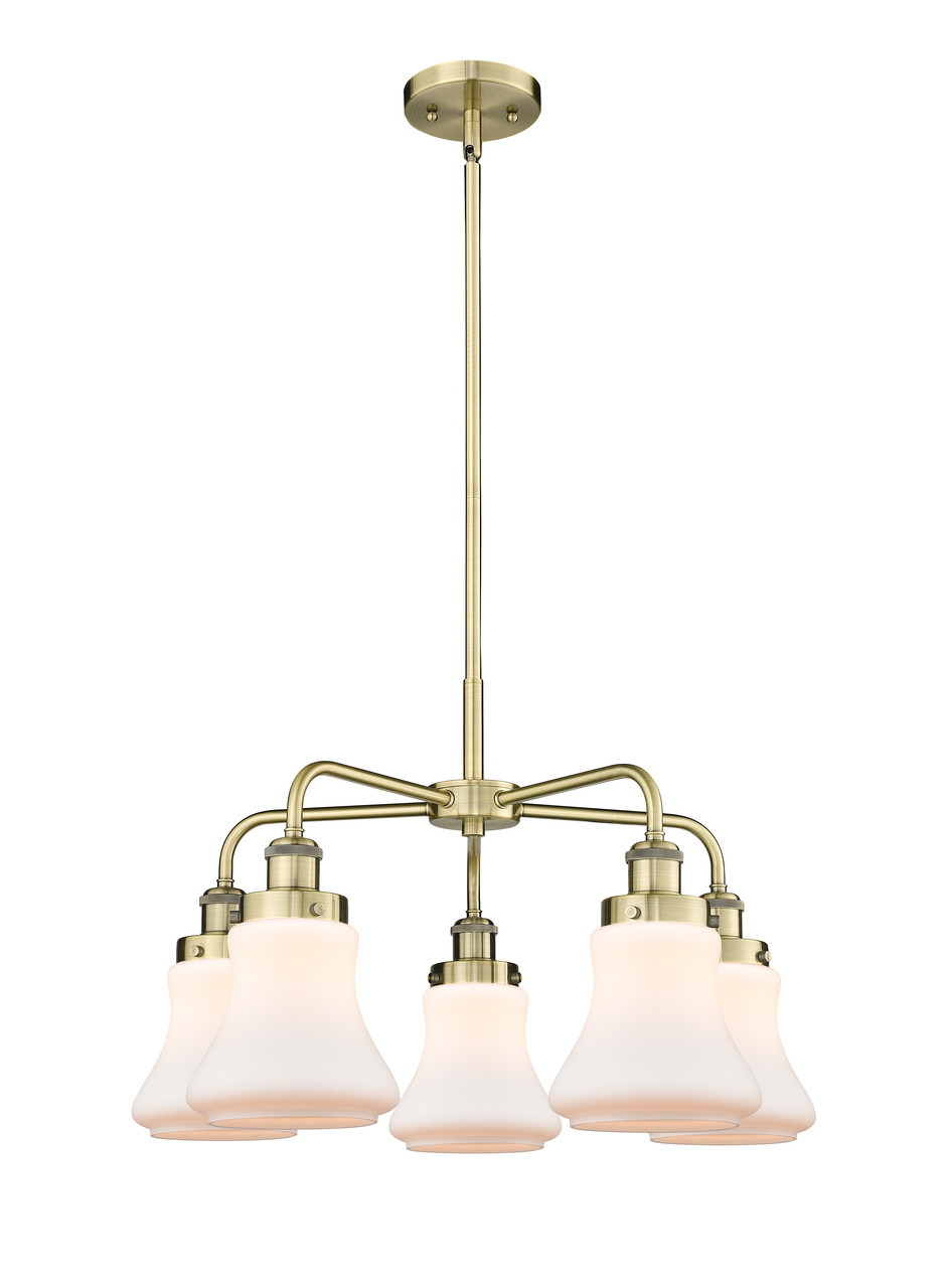INNOVATIONS 916-5CR-AB-G191 Bellmont 5 24 inch Chandelier Antique Brass