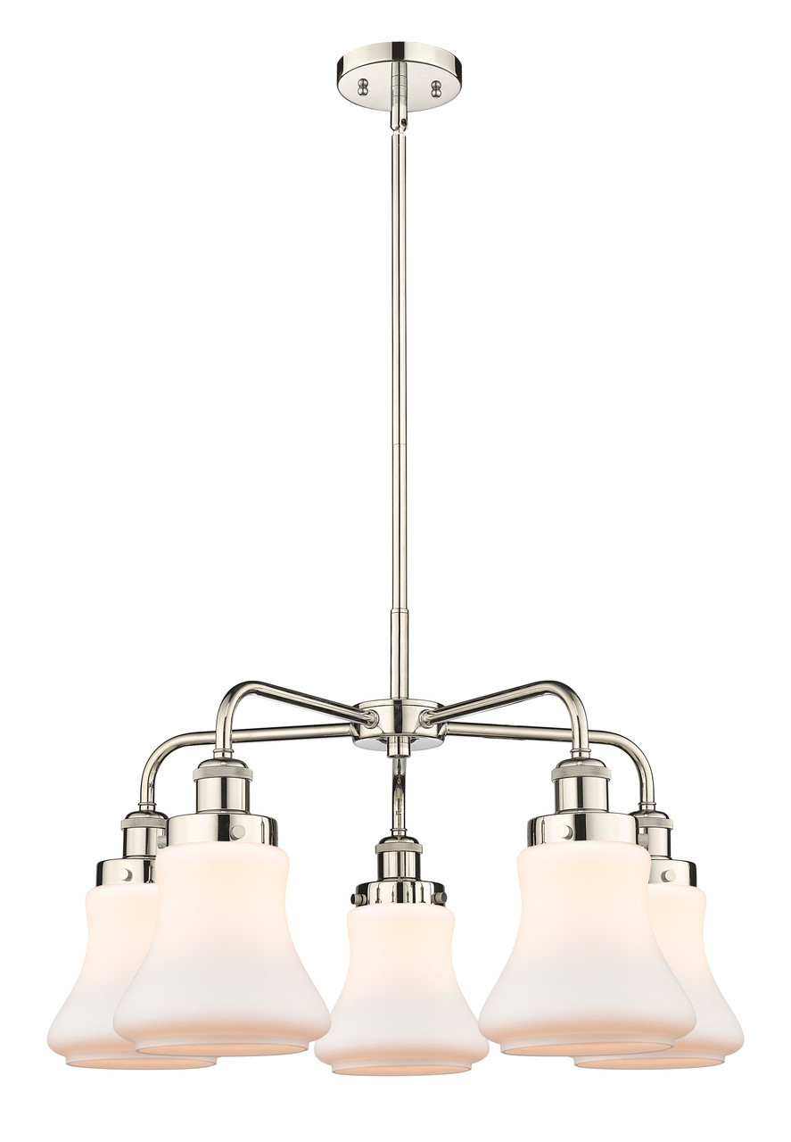 INNOVATIONS 916-5CR-PN-G191 Bellmont 5 24 inch Chandelier Polished Nickel