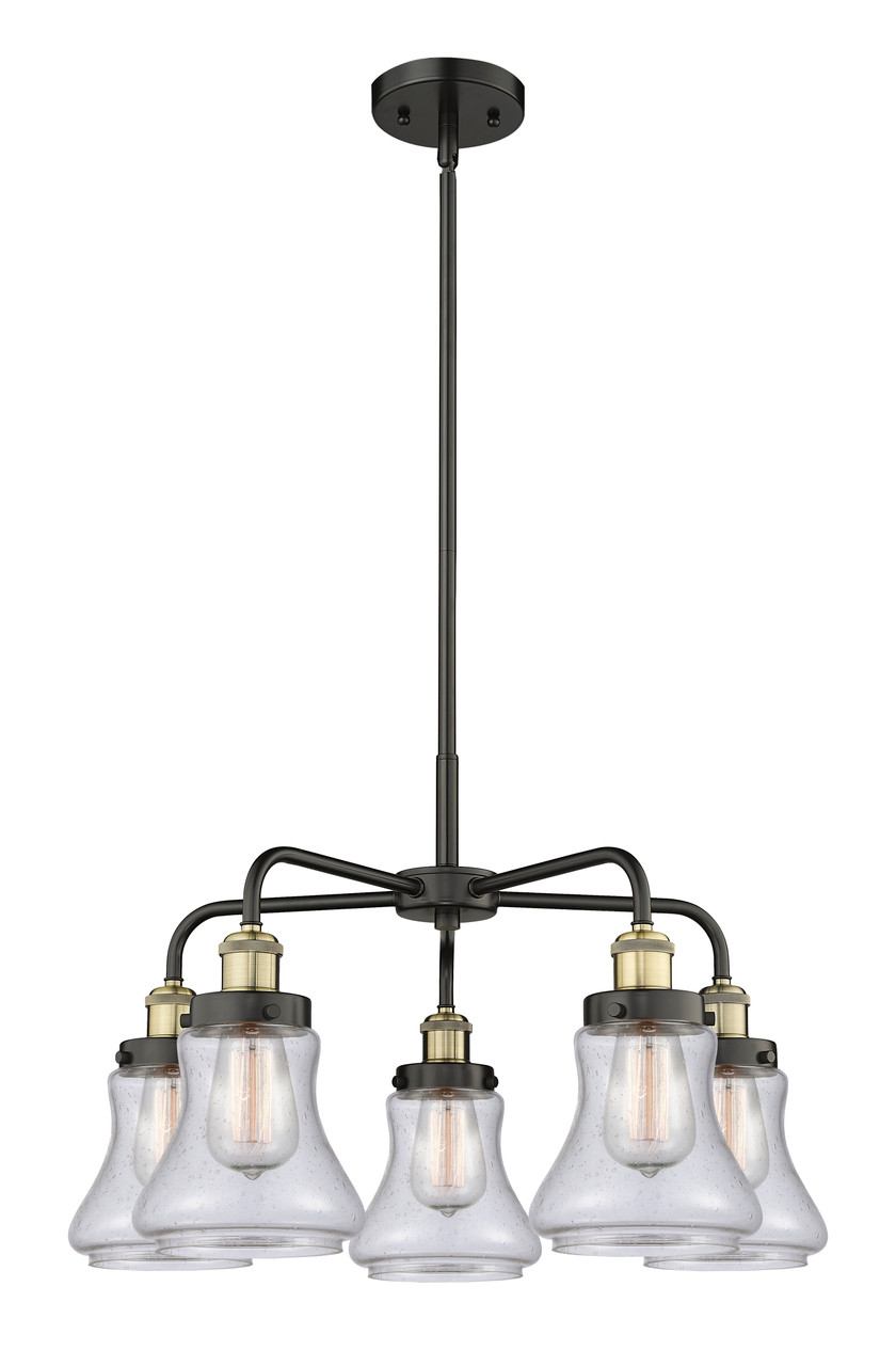 INNOVATIONS 916-5CR-BAB-G194 Bellmont 5 24 inch Chandelier Black Antique Brass