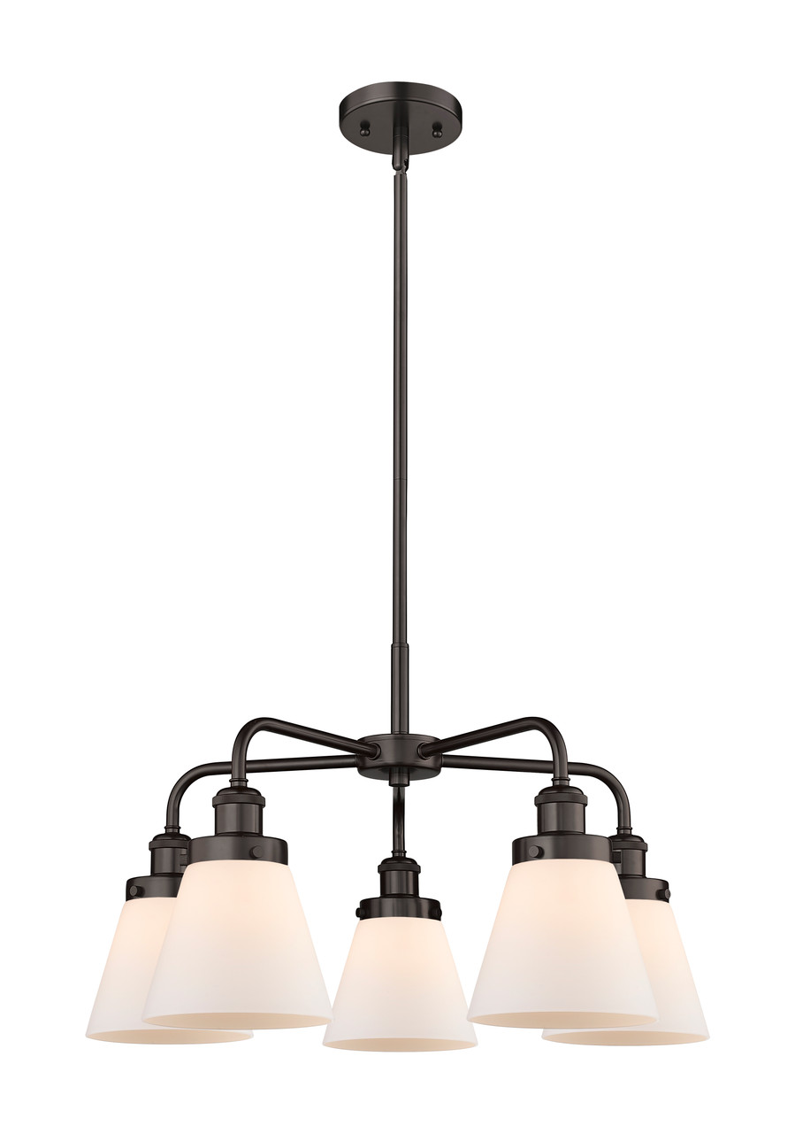 INNOVATIONS 916-5CR-OB-G61 Cone 5 24.25 inch Chandelier Oil Rubbed Bronze