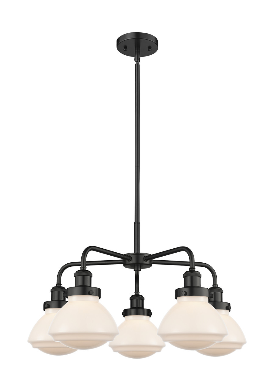 INNOVATIONS 916-5CR-BK-G321 Olean 5 24.5 inch Chandelier Matte Black