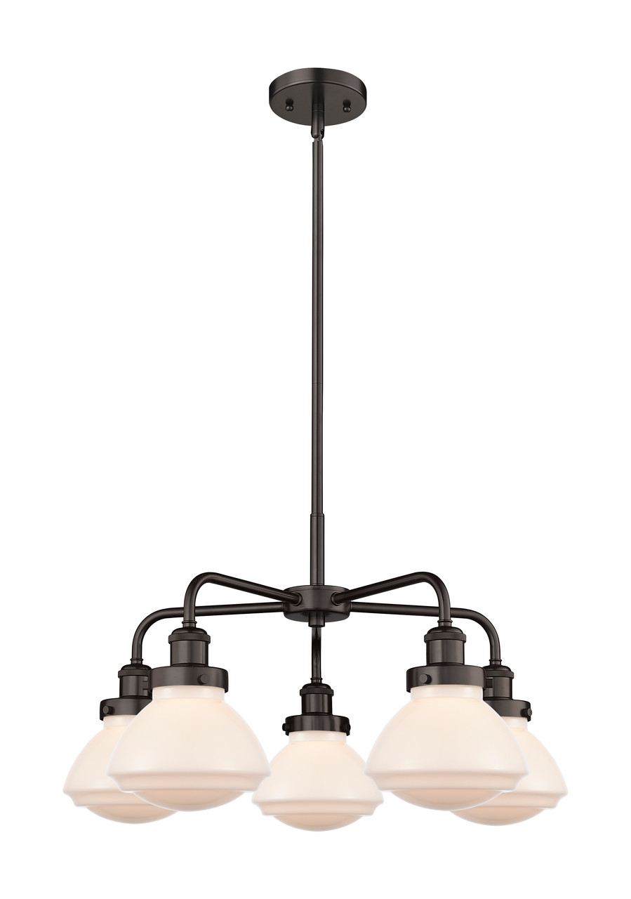 INNOVATIONS 916-5CR-OB-G321 Olean 5 24.5 inch Chandelier Oil Rubbed Bronze