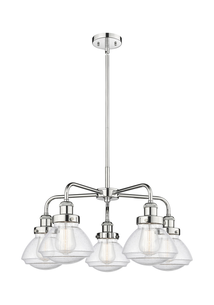 INNOVATIONS 916-5CR-PC-G324 Olean 5 24.5 inch Chandelier Polished Chrome