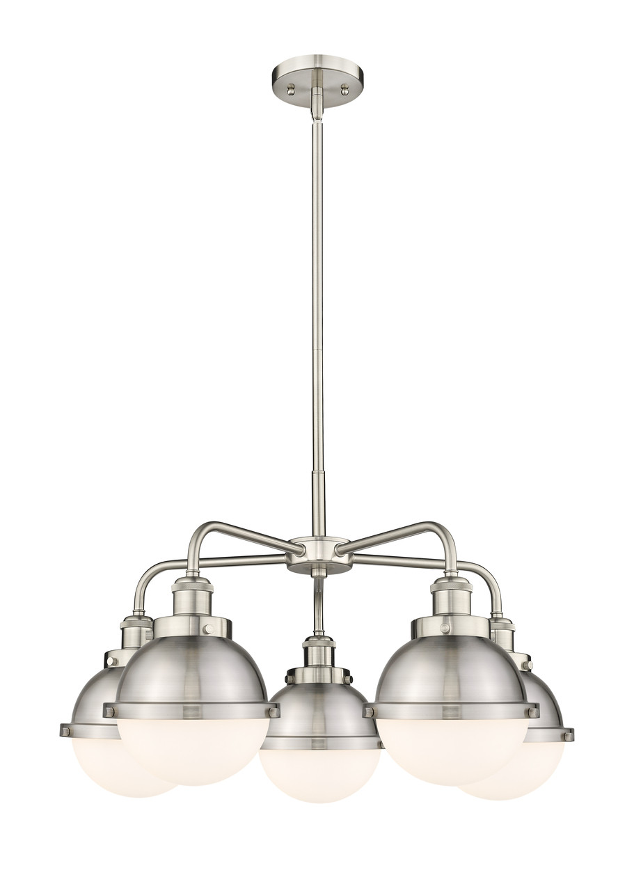 INNOVATIONS 916-5CR-SN-HFS-61-SN Ballston Urban 5 24.5 inch Chandelier Satin Nickel
