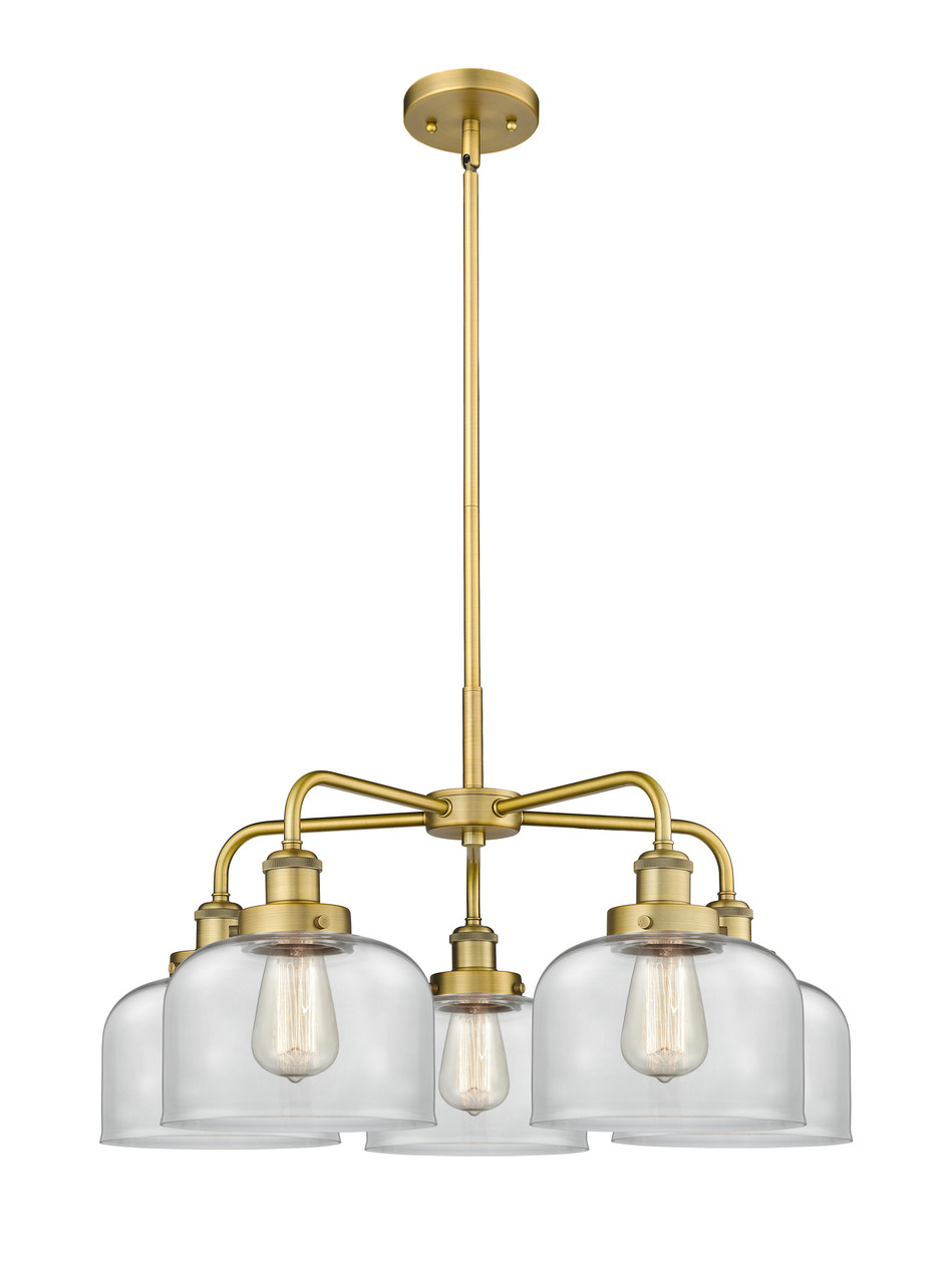 INNOVATIONS 916-5CR-BB-G72 Cone 5 26 inch Chandelier Brushed Brass