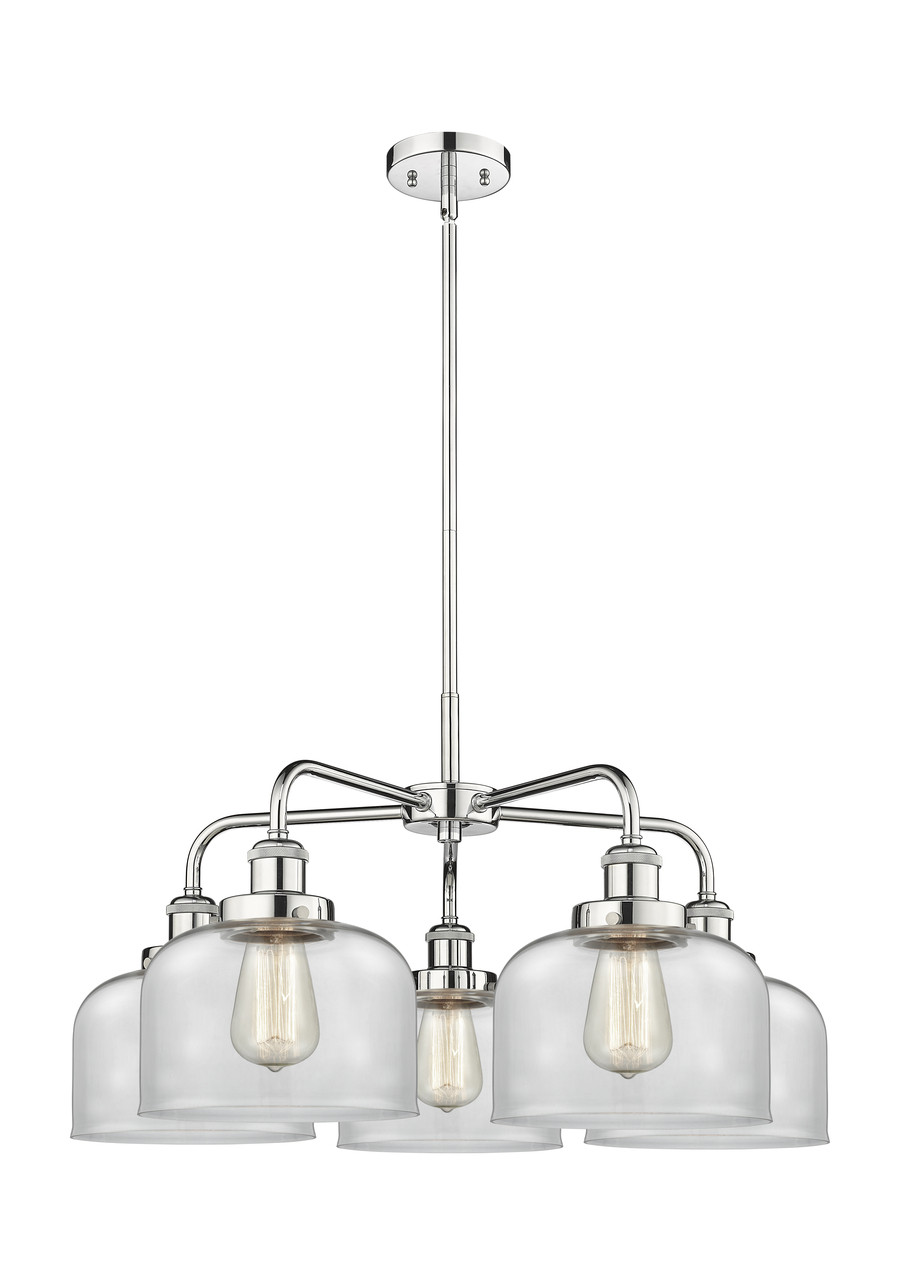 INNOVATIONS 916-5CR-PC-G72 Cone 5 26 inch Chandelier Polished Chrome