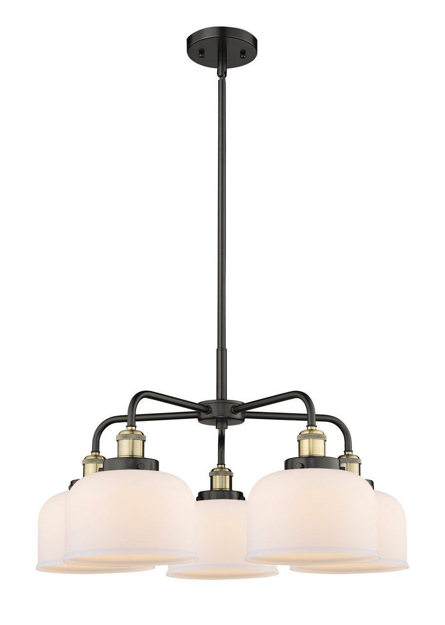 INNOVATIONS 916-5CR-BAB-G71 Cone 5 26 inch Chandelier Black Antique Brass