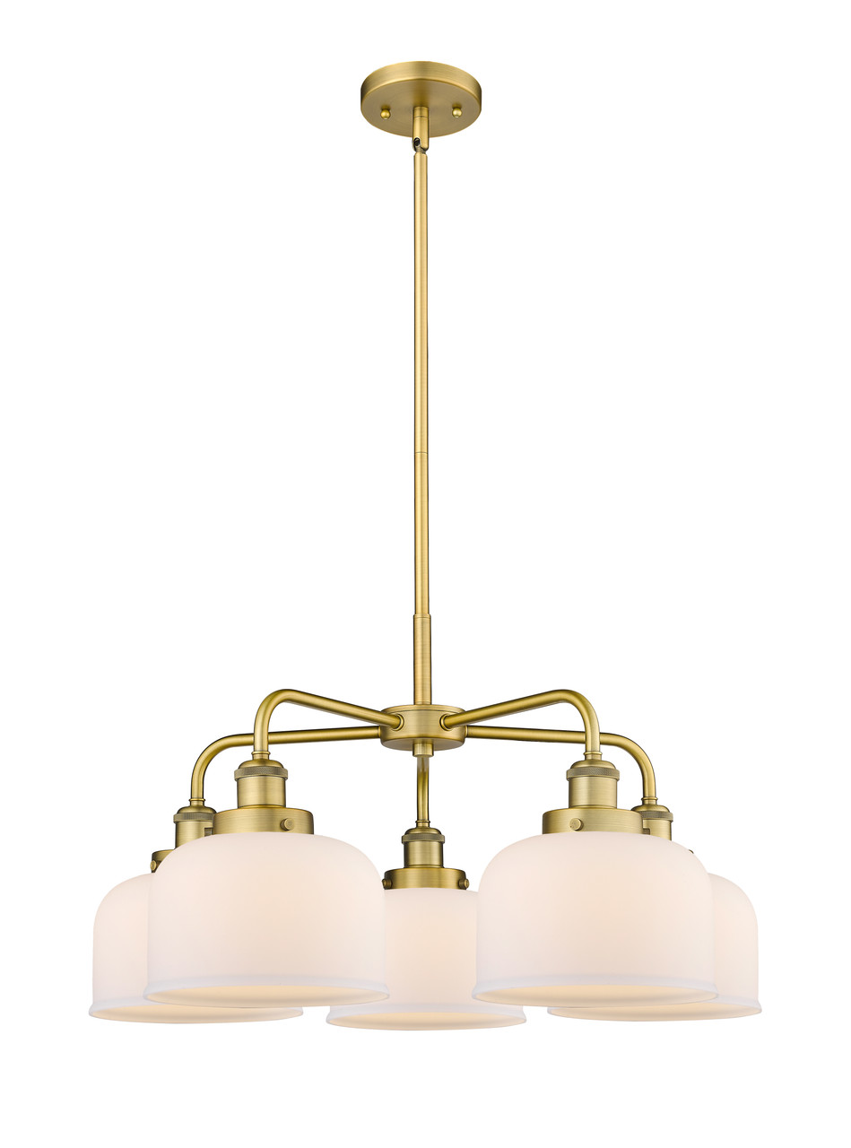 INNOVATIONS 916-5CR-BB-G71 Cone 5 26 inch Chandelier Brushed Brass