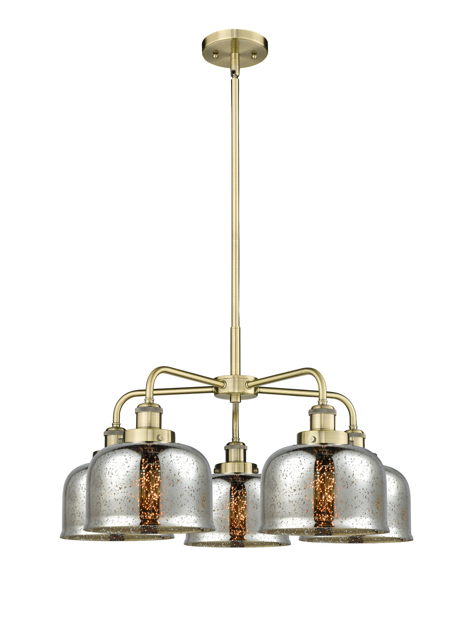 INNOVATIONS 916-5CR-AB-G78 Cone 5 26 inch Chandelier Antique Brass